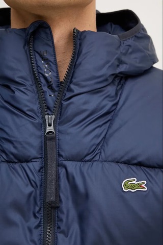 Lacoste Relaxed Fit Down Fill Jacket Kaztüyü Dolgu Sabit Kapüşonlu Lacivert Mont Lacivert