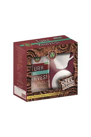 Kahve Dünyası Türk Kahvesi Ofis Seti 4 X 100 Gr Fincan Hediyeli X 6 Adet Türk Kahvesi