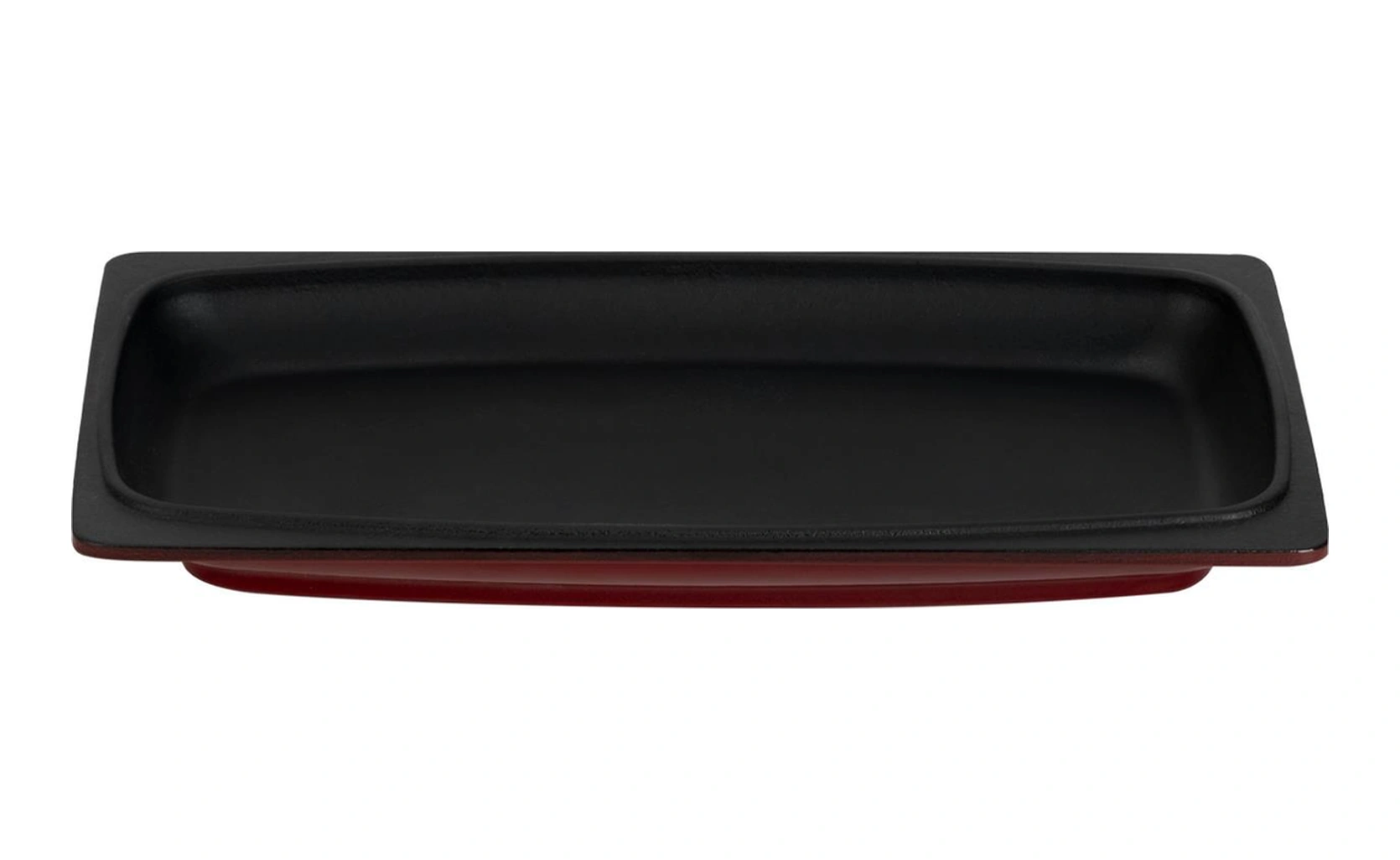 Lava Döküm Dikdörtgen Servis Tabağı Ölçü 30x15cm. Bordo