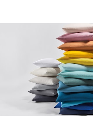 Maki Home Pamuklu Volanlı Koyu Gri 2 Adet 50x70 Yastık Kılıfı