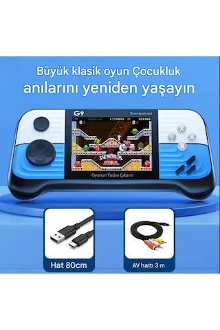 Qasul G9 3.0" Yüksek Çözünürlüklü Ekran Retro Hit Oyun Konsolu