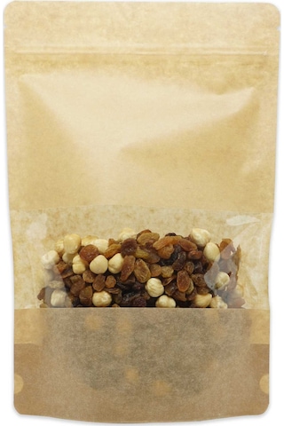 20X30X10 Kraft Pencereli Kilitli Doypack 50 Adet