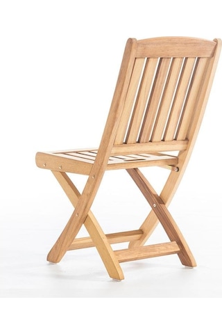 Rehome Samba İroko Katlanabilir Kolsuz Sandalye Kahverengi