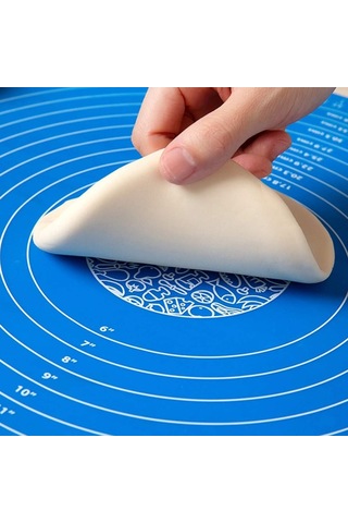 Orret Home 40x50 Cm Silikon Ölçekli Kullanımı Kolay Hamur Açma Matı Ekmek Mantı Makarna Hamuru Yoğur Sku: Smg8690010531223 Ahşap