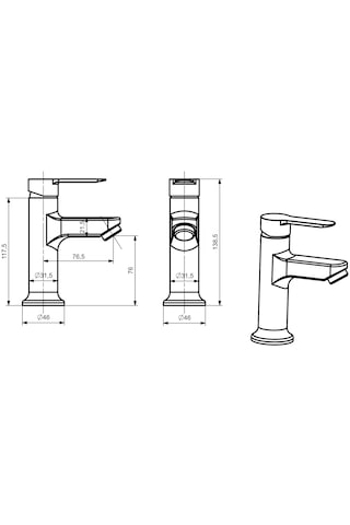 Tulipeko Lavabo Bataryası Tek Su Girişli Krom