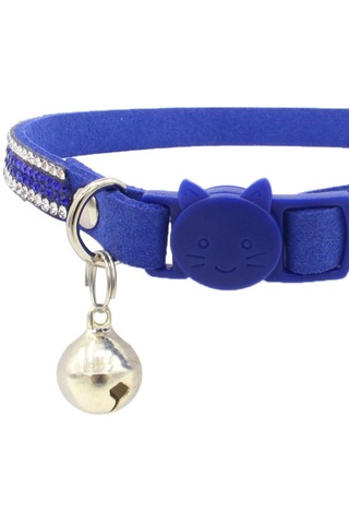 Homyl Pet Küçük Köpek Ve Kedi Kristal Elmas Tasma, Mavi-xs Mavi