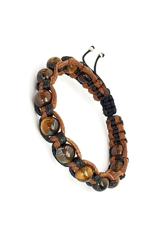 Kaplan Gözü Taşlı El Isi Doğal Taş  Bileklik