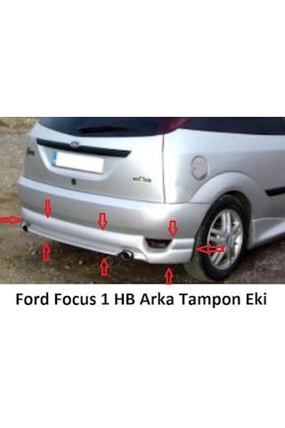 Ford Focus 1 Hb Arka Tampon Eki Boyasız Ham Siyah
