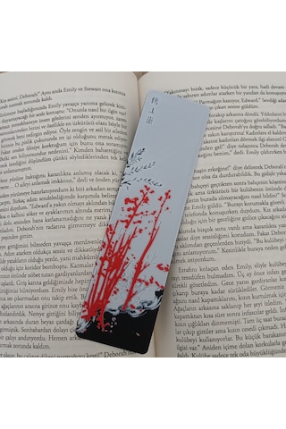 Kitap Ayracı - Kırmızı Çiçek Model4