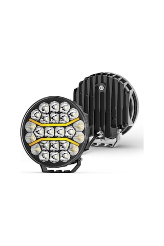 Kamyon 9 İnç Sis Farı Tepe Ve Tampon Lambası 100 W Projektör Lamba Gündüz Led Drl Sarı Ve Beyaz