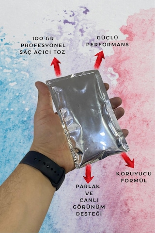 Saç Açıcı Toz, Yüksek Performanslı Tek Kullanımlık Set, 100 Gr Saç Açıcı, 200 Gr Oksidan