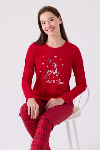 Arnetta Kadın Kırmızı Pijama Takımı Ar3106-s-v1 Kırmızı