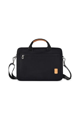 Wiwu Pioneer Pro Serisi Su Geçirmez Polyester Kumaş Omuz Askılı 14 İnç Laptop Çantası Siyah