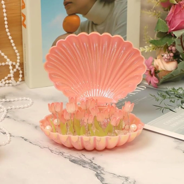 River World Lale Lamba Tasarımı Deniz Kabuğu Kendin Yap Led Işıklı Renkli