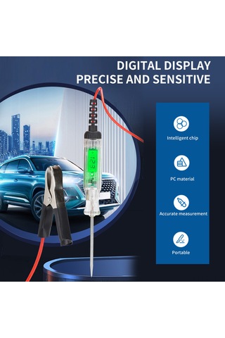 Samdoo Lcd Gösterge Işıklı 3-120v Otomotiv Devre Test Cihazı, Taşınabilir Elektrik Test Kalemi