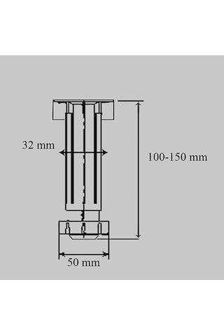 Gürçayhırdavat Ayarlı Baza Ayağı Plastik Beyaz 10-15Cm (4 Adet)