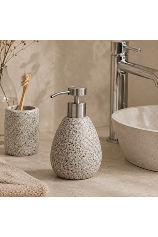 The Voguemaxima Terrazzo Desenli Sıvı Sabunluk Çok Renkli Seramik 9x16 Cm