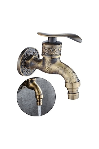 Bosphorusboutique02 Shop Duvara Monte Dekoratif Bahçe Lavabo Bataryası Sarı Renkli Sarı