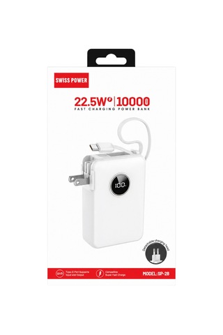 Swııspower Sp-28 22.5w 10000 Mah Taşınabilir Powerbank - Beyaz