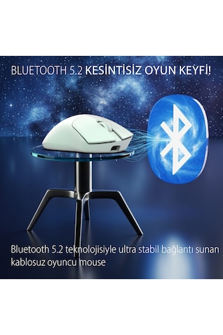 Img-329mx Oyuncu Mouse 12000 Dpı Rgb, Laser Sensör, 6d Tuş, Kablosuz Kablolu, Type-c Şarj Img-329mx