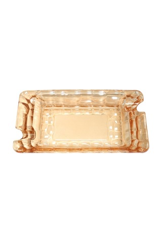 Premiumquality Gold Şeffaf Kristal Desenli İkili Puro Küllüğü - Tr9750
