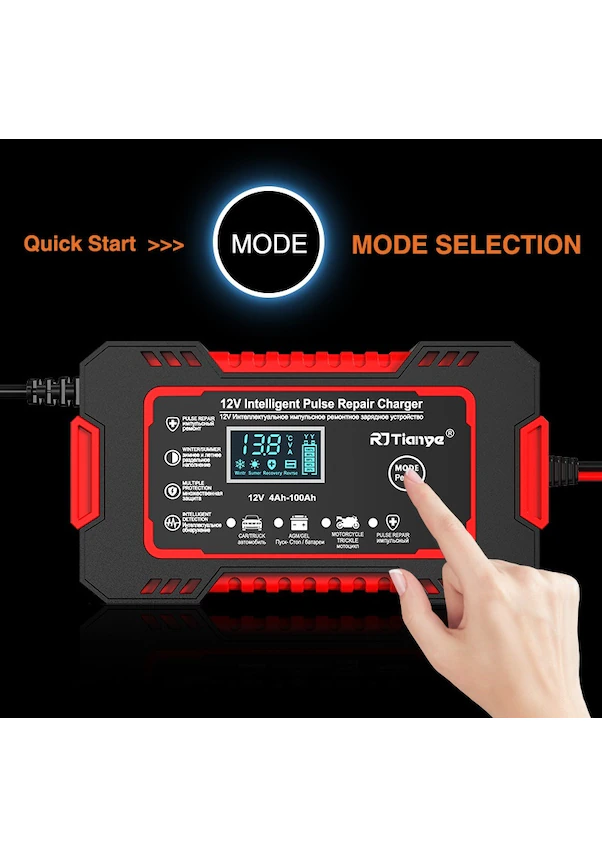 Jianan 12v 6a Motorcycle And Car Battery Charger