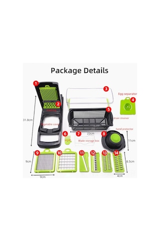 Maiyame Paslanmaz Çelik Meyve Sebze Dilimleyici - Çevre Dostu, Soyucu, Sarımsak Pres Ve Taşlama İşleviyle Mutfak Aleti Wy088 Cıq Sertifikalı Diğer