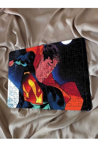 Çocuk Puzzle Ahşap Süperman 108 Parça Mobilya