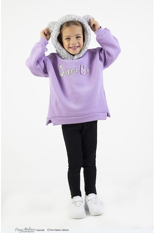 Harika Kids Kız Çocuk Kumaş Orta Kalınlıkta Caretta Nakış Örme Basic Taytlı Alt Üst Takımı 001