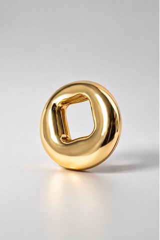 Gold Hollow Form Küpe Açık Gold
