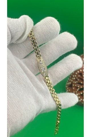 Xuping Kadın 14 Ayar Altın Kaplama Zirkon Taşlı Vip Bileklik Gold