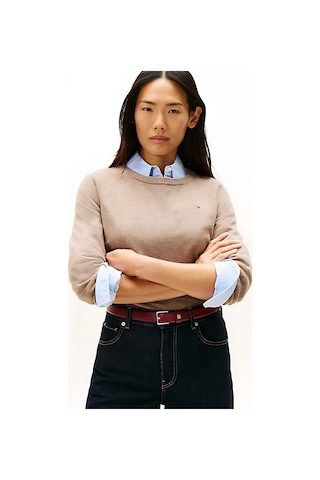 Tommy Hilfiger Wool Cash C-nk Ls Sweater Kadın Bej Kazak - Ww0ww47470 Bej