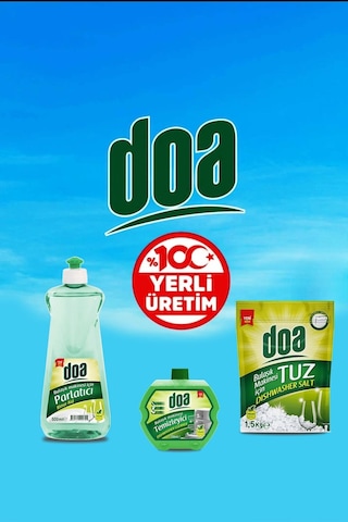 Doa Bulaşık Makinesi Temizleyici 250 ML + Parlatıcı 500 ML + Tuz 1500 G