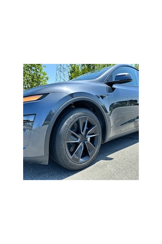 Red Lion Parts Tesla Model Y Juniper 2025+ Uyumlu 19 İnç Uberturbine New Star Stil Jant Kapağı Seti - Siyah-koyu Gri 4 Adet