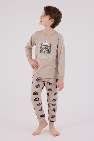 Rolypoly Erkek Çocuk Kahverengi Pijama Takımı Rp3669-c-v2