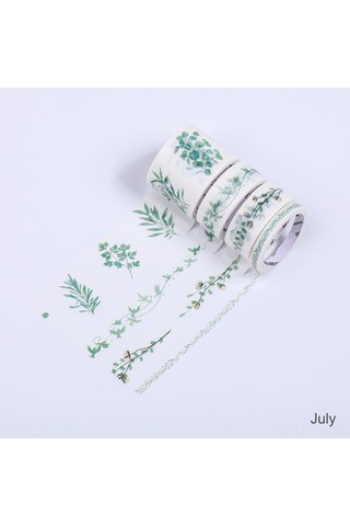 Lemestar "4'lü Dekoratif Washi Bant Seti - 30mm, 15mm, 5mm Genişlik, Dıy Ve Scrapbooking İçin Renkli Yapışkanlı Bantlar"