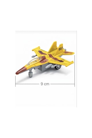 4 Parça Çek Bırak Mekanizmalı 3d 1:180 Ölçekli 9cm Detaylı Tasarımlı Oyuncak Savaş Uçağı Seti