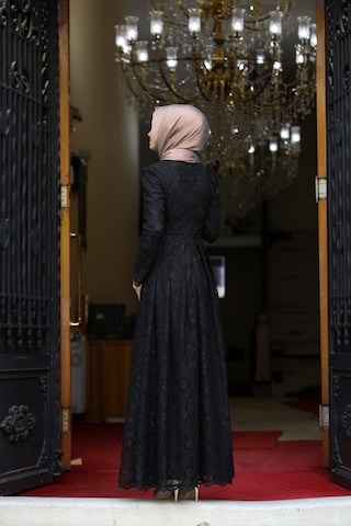 İbrahim Burak Etiler Collection Ahunisa Henna Abiye Siyah 5646