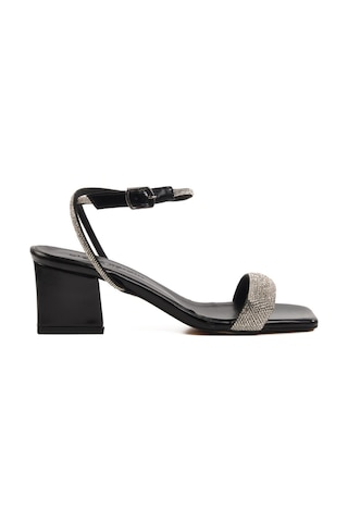 Pierre Cardin Pc-54670 Z Siyah Kadın Taşlı Abiye Sandalet Siyah