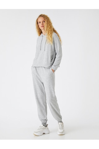 Koton Jogger Kalın Dokulu Eşofman Altı Beli Bağlamalı Gri 3wak30084ek 3WAK30084EK027 Gri