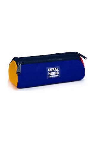 Coral High Erkek Çocuk Lacivert Çizgi Desenli Üç Gözlü Okul Kalem Çantası 31022