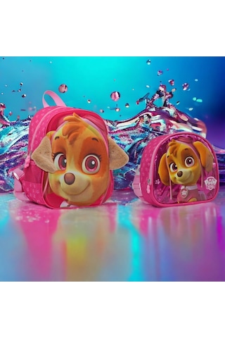 Paw Patrol Anaokul Çantası, Beslenme Çantası,matara Ve Beslenme Kabı Pembe