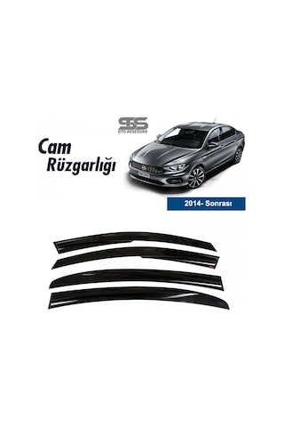 Cam Rüzgarlığı Fiat Egea 2014 Sonrası Mügen Tip Piano Black ( STS OTO AKSESUAR)