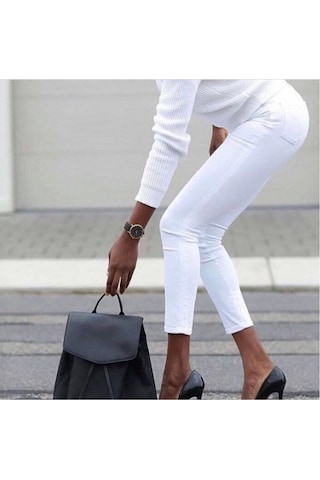 Gabardin Kumaş Yüksek Bel Pantolon 94cm Xlbel36cm Bediva 001