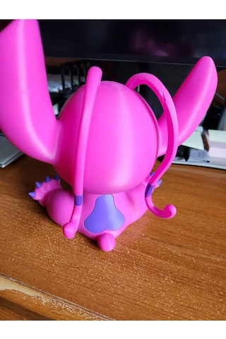 Sevimli Pembe Fantastik Figür Masa Üstü Dekor 23cm