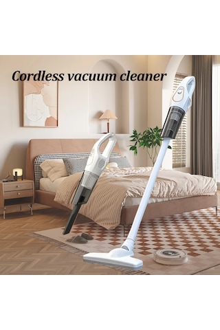 Fochsia White Üçü Bir Arada Kablosuz Elektrikli Süpürge Yüksek Verimli Filtre Saç Dolaşmaz Güçlü Emiş Ev Araç Halı