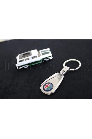 Alfa Romeo Metal Oval Anahtarlık Şık Kaliteli Aksesuar Çanta Araba New