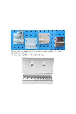 Padalink Çelik Çinko Kaplama Asma Rafı - Hex Soket Anahtarı Ve Matkap Ucu Depolama Tabanı - Atölye Araç Sınıflandırıcı 3-5 Kg Yük Kapasitesi