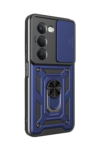 Uray Store Xiaomi Redmi 15 4g Pars Lens Yüzüklü Silikon - Lacivert