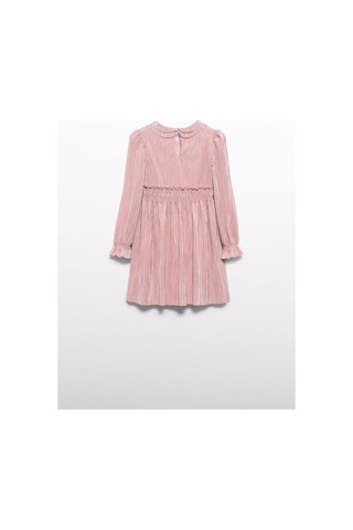 Mayoral Abel&lula Kız Çocuk Uzun Kol Pileli Şık Elbise Pembe